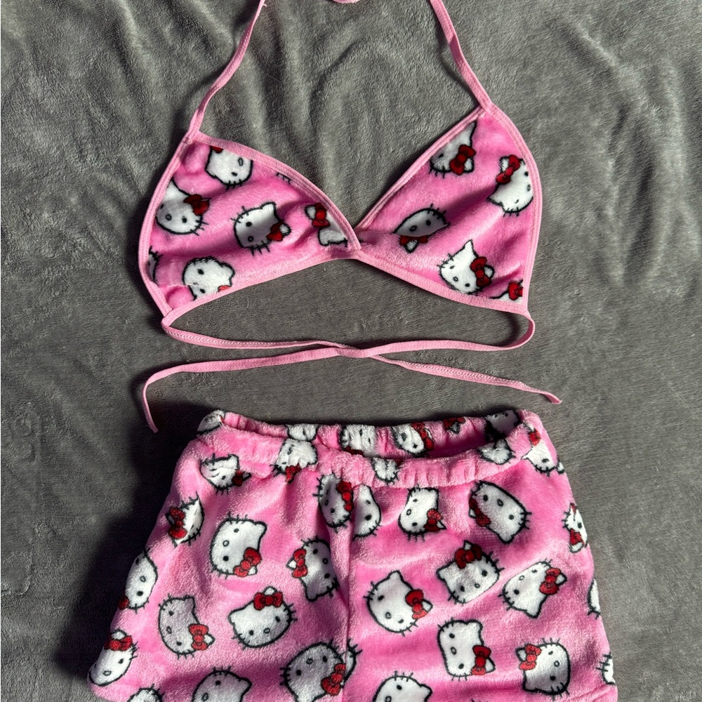 Pink Hello Kitty Top and Shorts Set